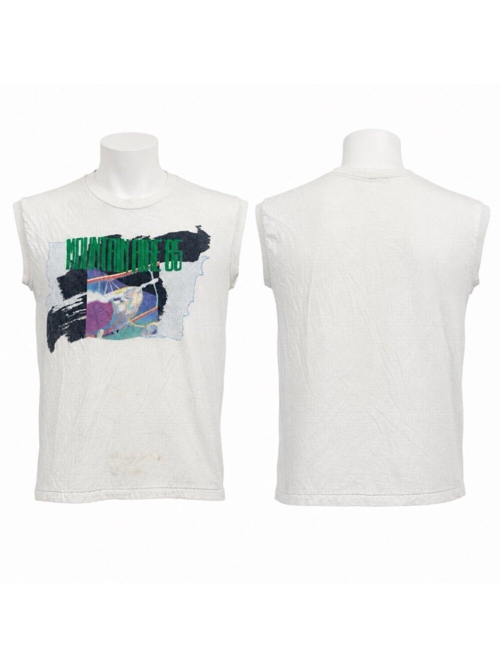 Vintage 1985 Mountain Aire 85 Concert Festival Shirt USA Made Sleeveless M
